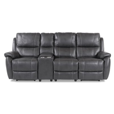 Enjoy Hollywood hvilestol (Bio sofa) - 3-pers. (Elektrisk) i grå imiteret læder (model H)