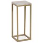 Accent sengebord / piedestal 65 - Mat messing / beige