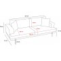 Liva 3-personers sofa - Antracit/kobber