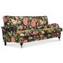 Savoy 3-pers sofa med blomster stof - Havanna Svart