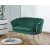 Kingsley 2-personers sofa i fljl - grn/krom