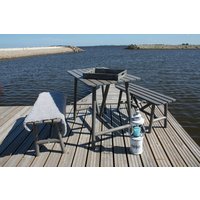 Åland bord med 2 bænke - Grå Åland bord med 2 bænke - Grå