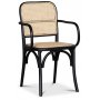 Malmby stol bjet tr - Sort/rattan + Pletfjerner til mbler