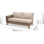 Bahamas loungegruppe - Beige/teaktr