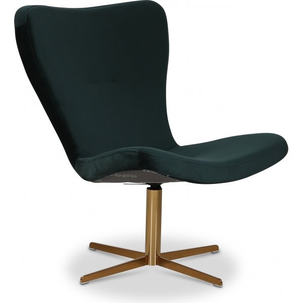 Spekerd designer lnestol - Grn (Fljl) / Messing