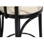Barstol af bjet tr No. 18 - Sort/rattan