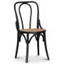 Sintorp spisebordsst, rundt spisebord 115 cm inkl. 4 stk. Samset sorte stole i bjet tr - Beton (Laminat) + Pletfjerner til mbler