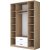 Bardo garderobe 140 x 51,5 x 210 cm - Valnd/hvid