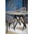 Orcan rundt spisebord 140 cm - Gr marmor/sort