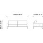 Ny tulipan 3-personers sovesofa - Bl