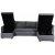 Dream sovesofa med opbevaring (U-sofa) højre - Mørkegrå (stof) + Møbelplejesæt til tekstiler