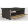 Digt sofabord 90 x 60 cm - Antracit/valnd