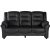 Vera 3-personers sofa i sort PU