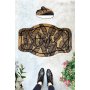 Morgen drmtte Beige/sort - 40 x 75 cm