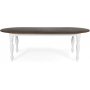 Victoria stort ovalt spisebord 230x110 cm - Hvid/Brun bejdse