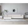 Divansofa off-white boucl 322 cm + Mbelfdder