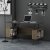Iommi skrivebord 120x60 cm - Antracit/valnd