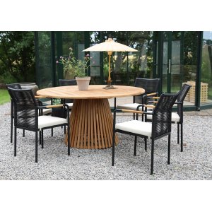 Saltö rundt kegleformet spisebord D150 cm - Teaktræ Saltö rundt kegleformet spisebord D150 cm - Teaktræ