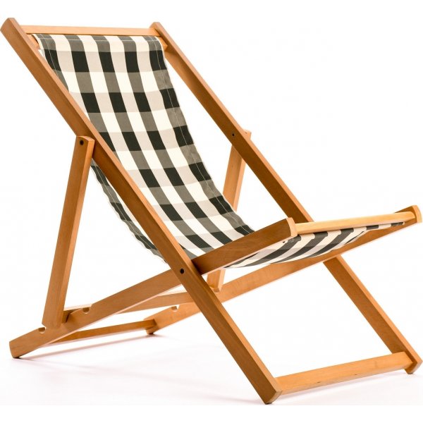 Repose Beach Deck Chair - Grn/Hvid