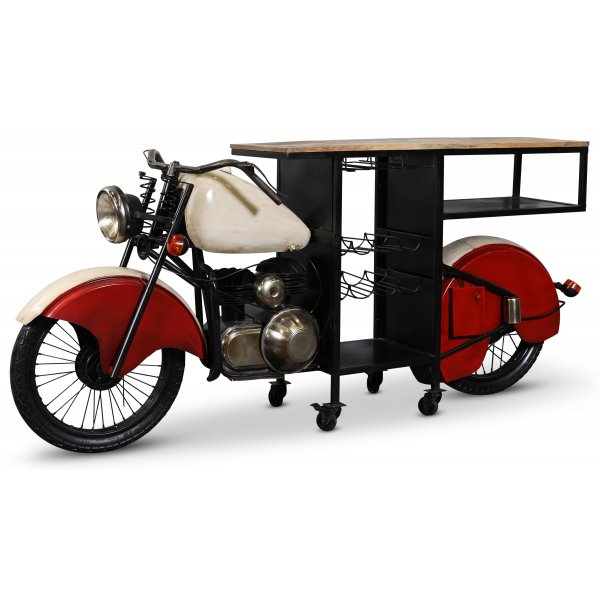 Svvefly motorcykel bar bord/disk 226 x 45,7 cm - Metal/mango