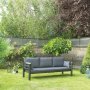 Kappis 3-personers udendrs sofa - Sort/antracit