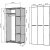 Asimo garderobe 90 x 45 x 183 cm - Antracit/hvid