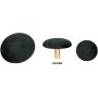 Giza Vgknopper til ophng - Mrkegrn/messing - 3 stk