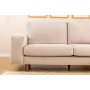 Berlin divan sofa med metal ben hjre - Creme