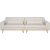 Ranger bred sofa i beige fljl - 280 cm