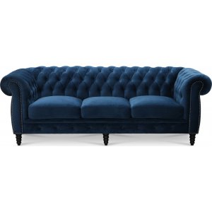 Cambridge 3-pers. Chesterfield - Bl fljl