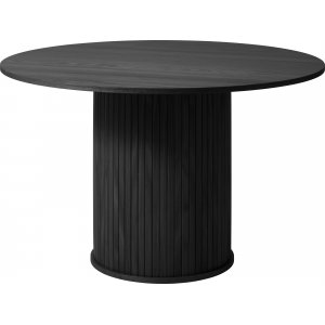Mood rundt bord i sortbejdset eg - 120 cm