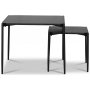 Wayne sidebord 60x60 cm - Sortbejdset eg