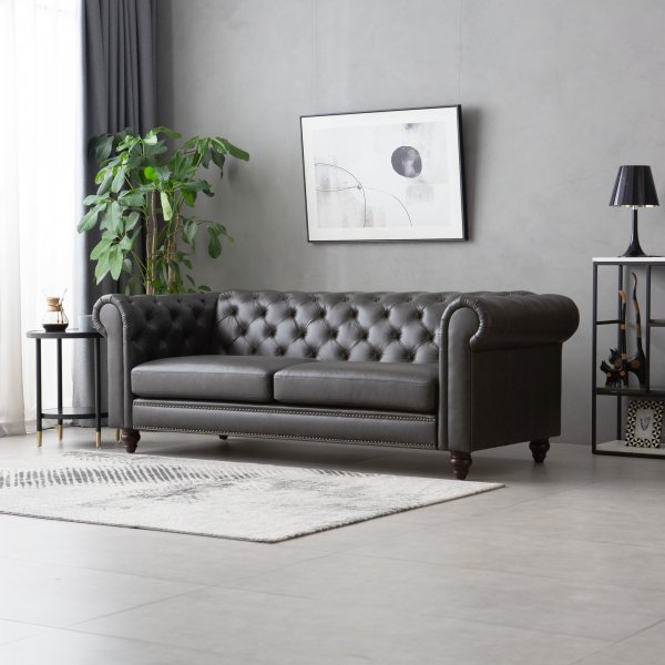 Sofa Royal Chesterfield - 219 cm + Pletfjerner til mbler