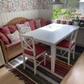 Kundebillede Nidingen hvidt udtrækbart spisebord 140-230 cm