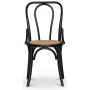 Sintorp spisebordsst, rundt spisebord 115 cm inkl. 4 stk. Samset stole i bjet tr - Sort marmor (Laminat) + Tekstilrensning til mbler