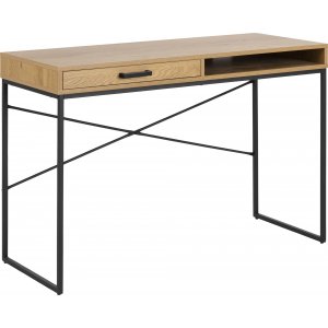 Seaford skrivebord 110 cm - Eg/sort