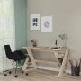 Lungo skrivebord 140 x 60 cm - Lys eg