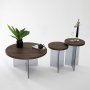 Serenity sofabord 70 cm - Valnd/mrkegr