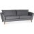 Country 2,5-personers sofa - Gr (stof) + Mbelfdder