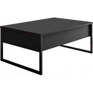 Lux sofabord 90 x 60 cm - Antracit/sort