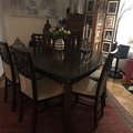 Kundebillede Margaret 3 stol - mørk valnød / beige
