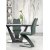 Stolpe spisebord 160-220 cm - Mrkegr/sort