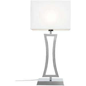 Belgravia Xl bordlampe - Krom/hvid