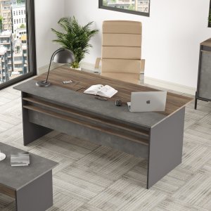 Vista skrivebord 180x89,5 cm - Brun/beton/antracit