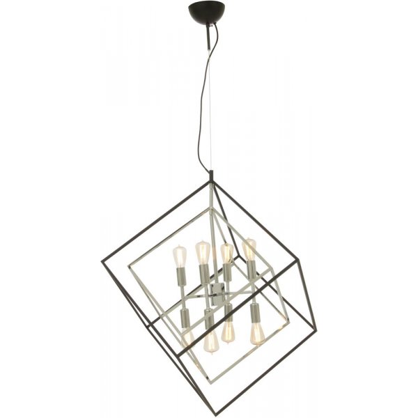 Cubes loftslampe - Sort/krom