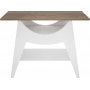 Ese sidebord 100 x 35 cm - Hvid/valnd