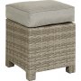 Rosario skammel i rattan 40x40 cm - Lysegr