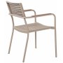 Udendrsgruppe: 4 stole og spisebord 122 beige - Merca/Pino