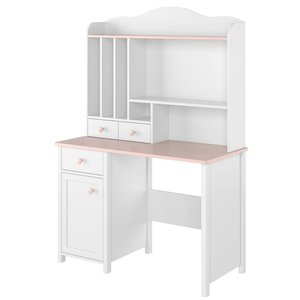 Stephany skrivebord - Hvid / lyserød
