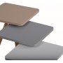 Tredobbelt dkket bord 34 x 34 cm - Hvid/cappuccino/gr